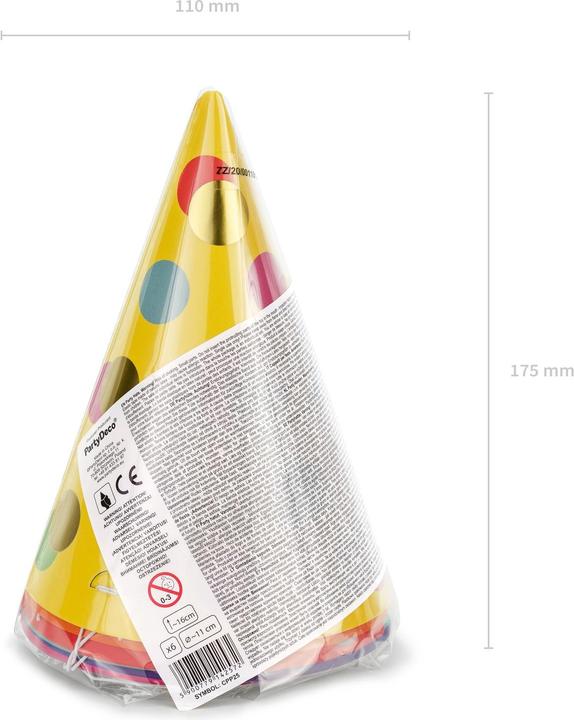 Actual product image Partydeco Party hats (6 Piece)