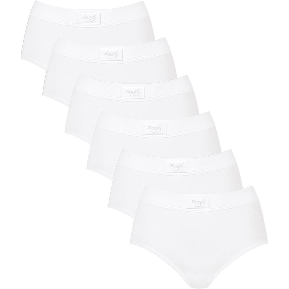 Sloggi, Damen, Unterhosen, 6er Pack Double Comfort Maxi Slip, Weiss, (44, 6er Pack)