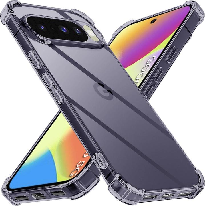 Actual product image Techsuit - Shockproof Clear Silicone - Google Pixel 10 / 10 Pro - Smoke Black (Google Pixel 10, Google Pixel 10 Pro)