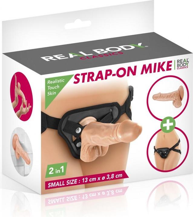 Image du produit Real Body Ceinture Avec Gode Réaliste Mike 13 cm