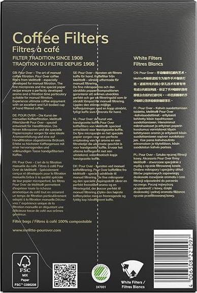 Actual product image Melitta filter paper