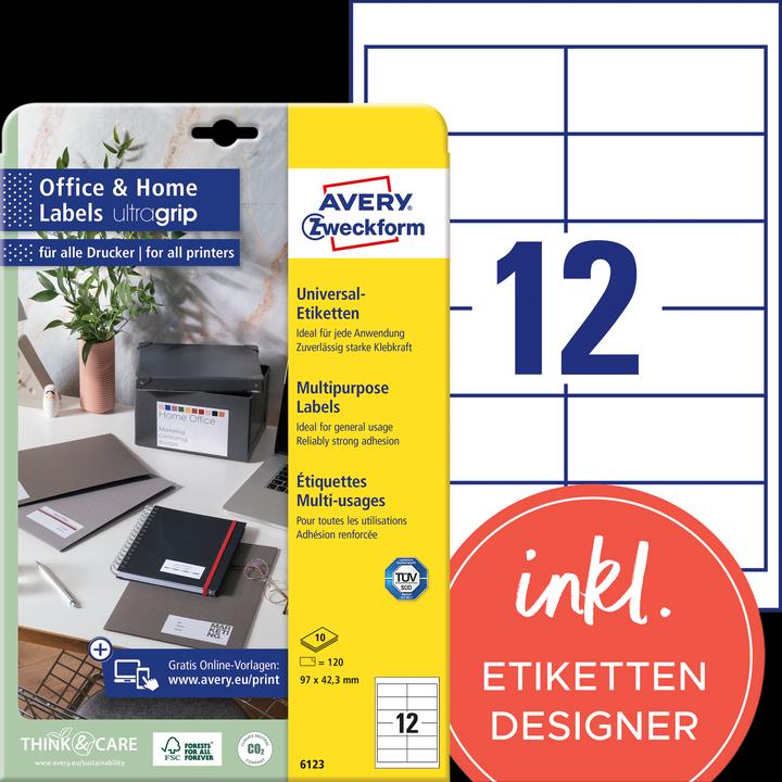 Actual product image Avery Universal Labels