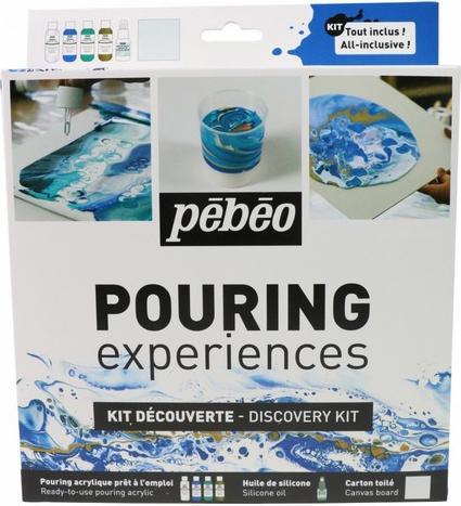 Actual product image Pebeo Discovery Kit Pouring 4X59Ml + silicone 50Ml