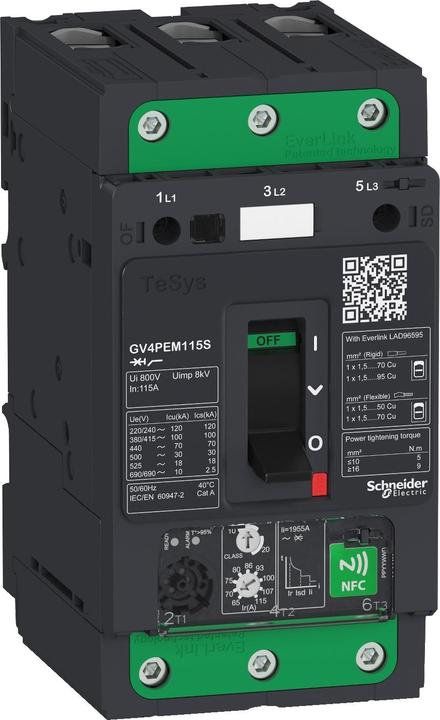 Produktbild Schneider Electric GV4PE MultiTh/Mag 115A 50kA Elink