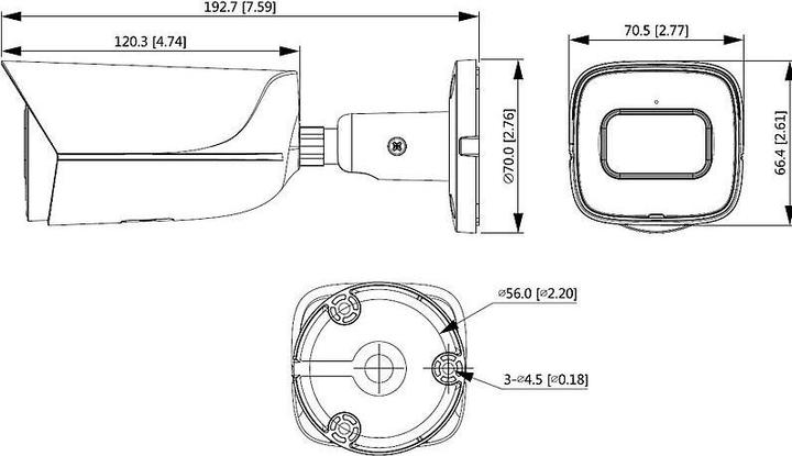 Produktbild Dahua IPC-HFW3241EP-S-0280B-S2 IP-Kamera 1080p T/N (1920 x 1080 Pixels)