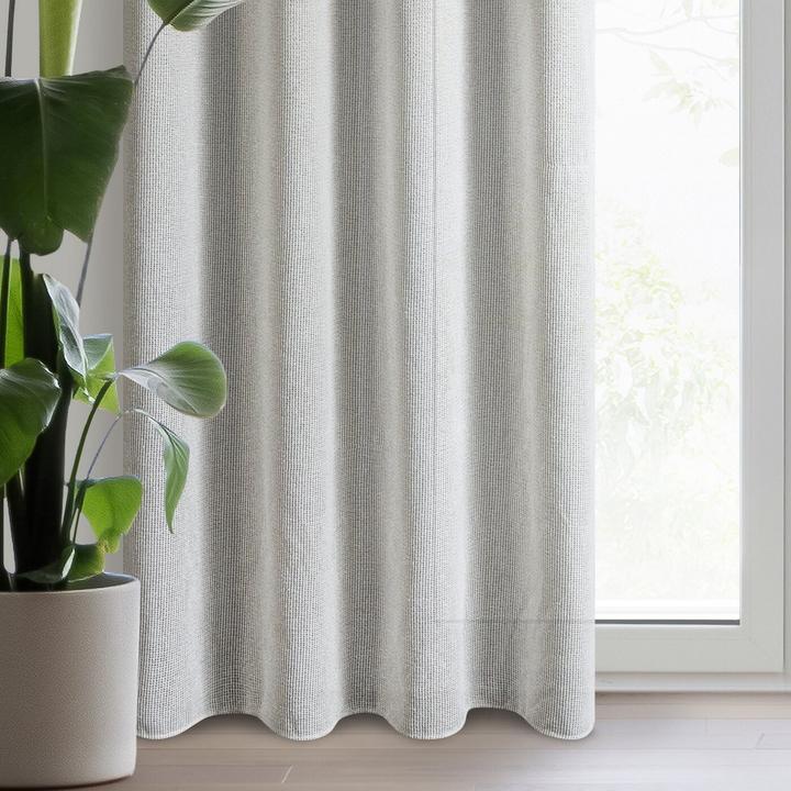 Immagine prodotto Eurofirany Tenda ABBY con struttura a rete e bouclé, colore naturale, rame, 140 x 270 cm, occhielli/circoli (140 x 270 cm)