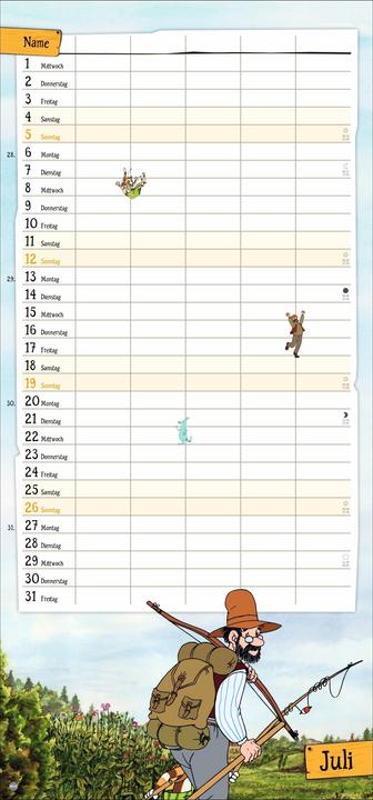Produktbild Pettersson und Findus Familienplaner 2026 (21 x 45 cm, Harter Einband, Deutsch)