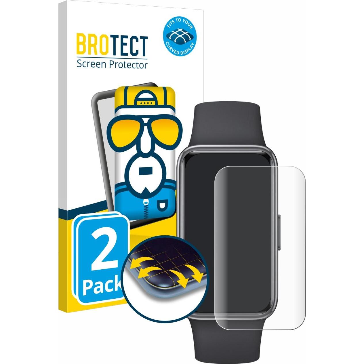 BROTECT Full-Screen Displayschutz, Smartwatch Schutzfolie, Transparent