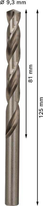Image du produit Bosch Professional Zubehör Foret hélicoïdal PRO Metal HSS-G, 9,3 x 81 x 125 mm (9,3 mm)