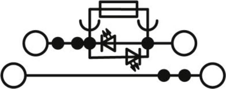 Actual product image Phoenix Contact UT 4-L/HESILED 24 (5X20) 3214366 Fuse feed-through terminal 0.14 mm² 4 mm² Black 50 pcs.