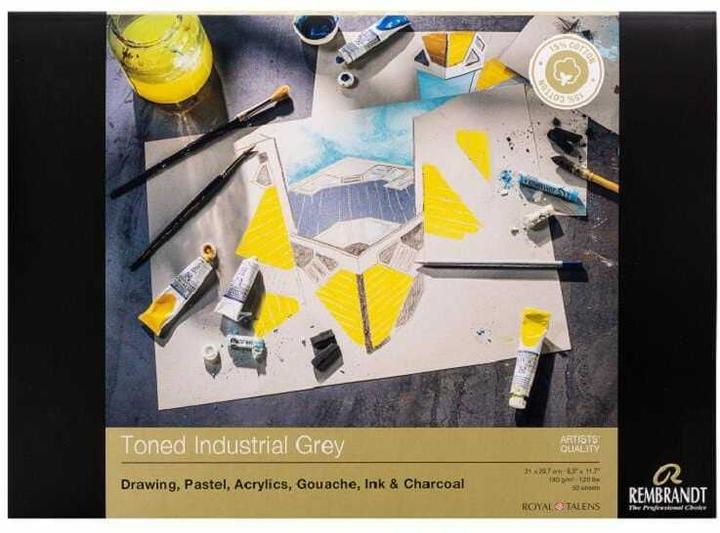Actual product image Rembrandt Toned A4 colouring pad, 50 sheets, grey (A4, Plain)