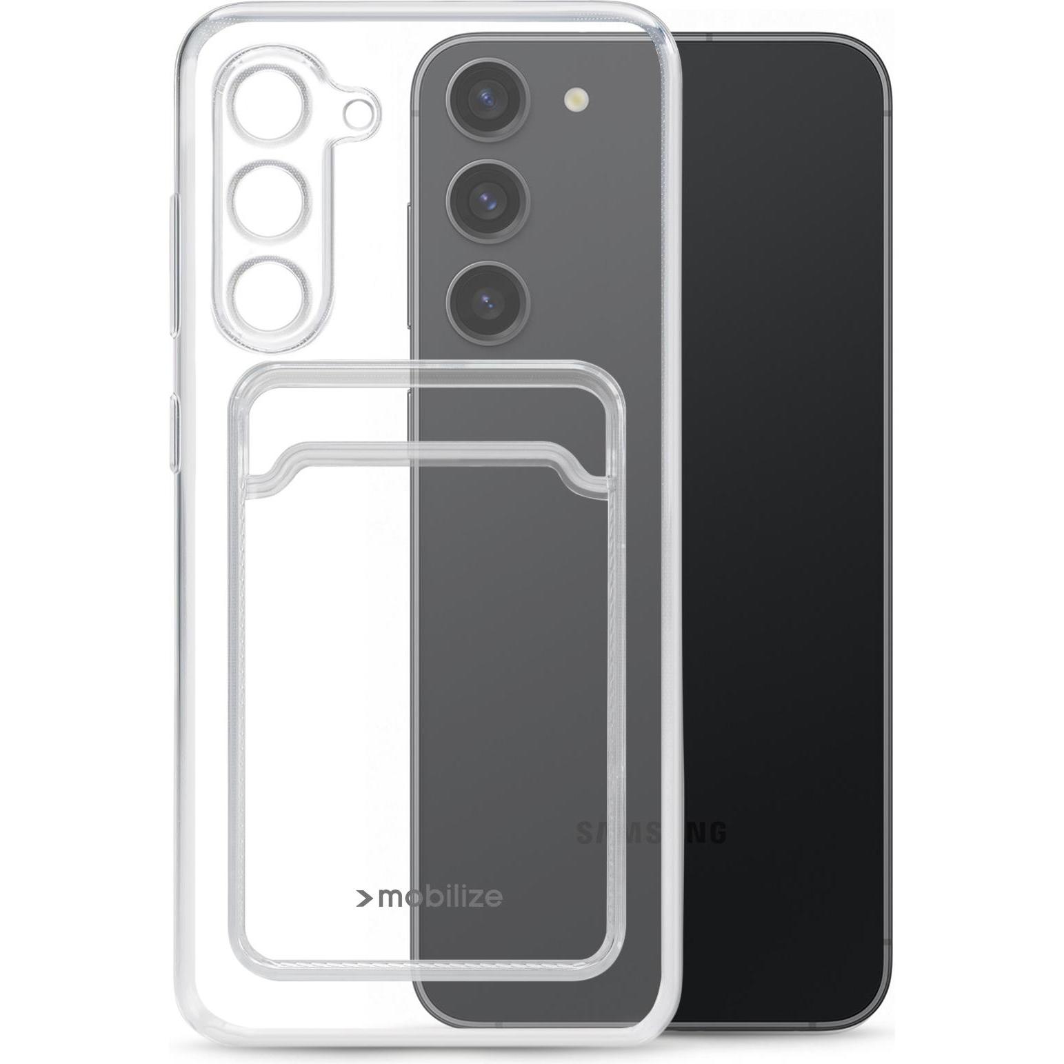 Mobilize Gummi-Gelly-Kartenhülle (Samsung Galaxy S23+), Smartphone Hülle, Transparent