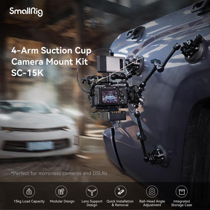 Image du produit SmallRig Support Port. Support de caméra à aspiration double SC-2K (Accessoires vidéo divers)
