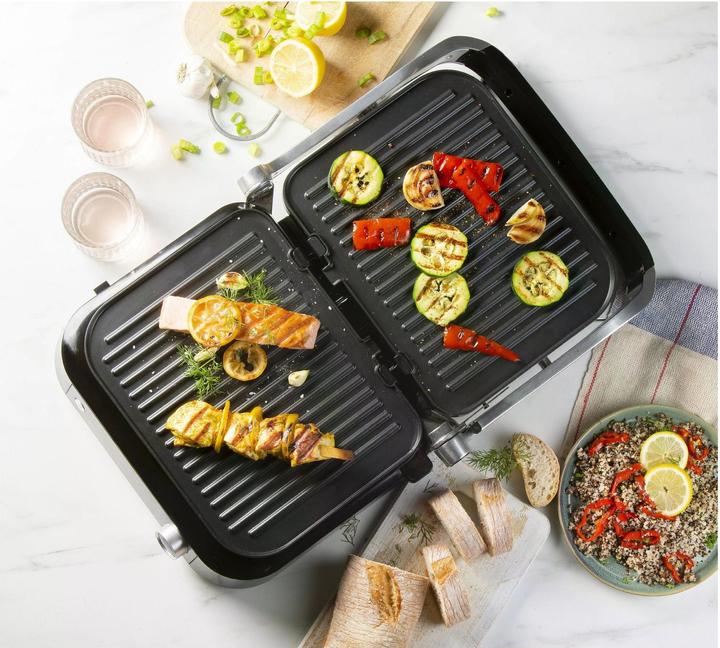 Produktbild Domo Genius Elektro Kontaktgrill Antihaftbeschichtung, mit Display Edelstahl, Schwarz