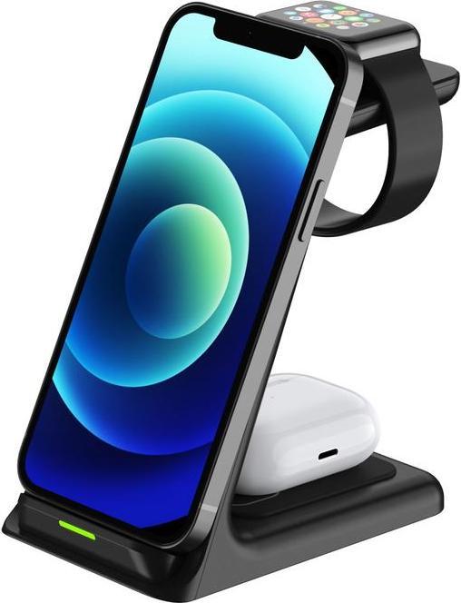 SIGN Support de charge sans fil 3 en 1 15W - Noir (15 W)