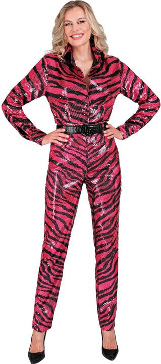 Widmann Pantalon à paillettes zébré rose/noir (S)