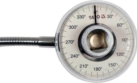 Produktbild Yato Profi Drehwinkelmesser mit Magnetarm, 1/2“ (12,5 mm), 0-360° Scala, Innen-Vierkant Aussen-Vierka (1/2")