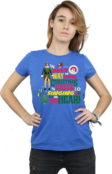 Actual product image Elf Womens/Ladies Christmas Cheer Cotton T-Shirt (M)