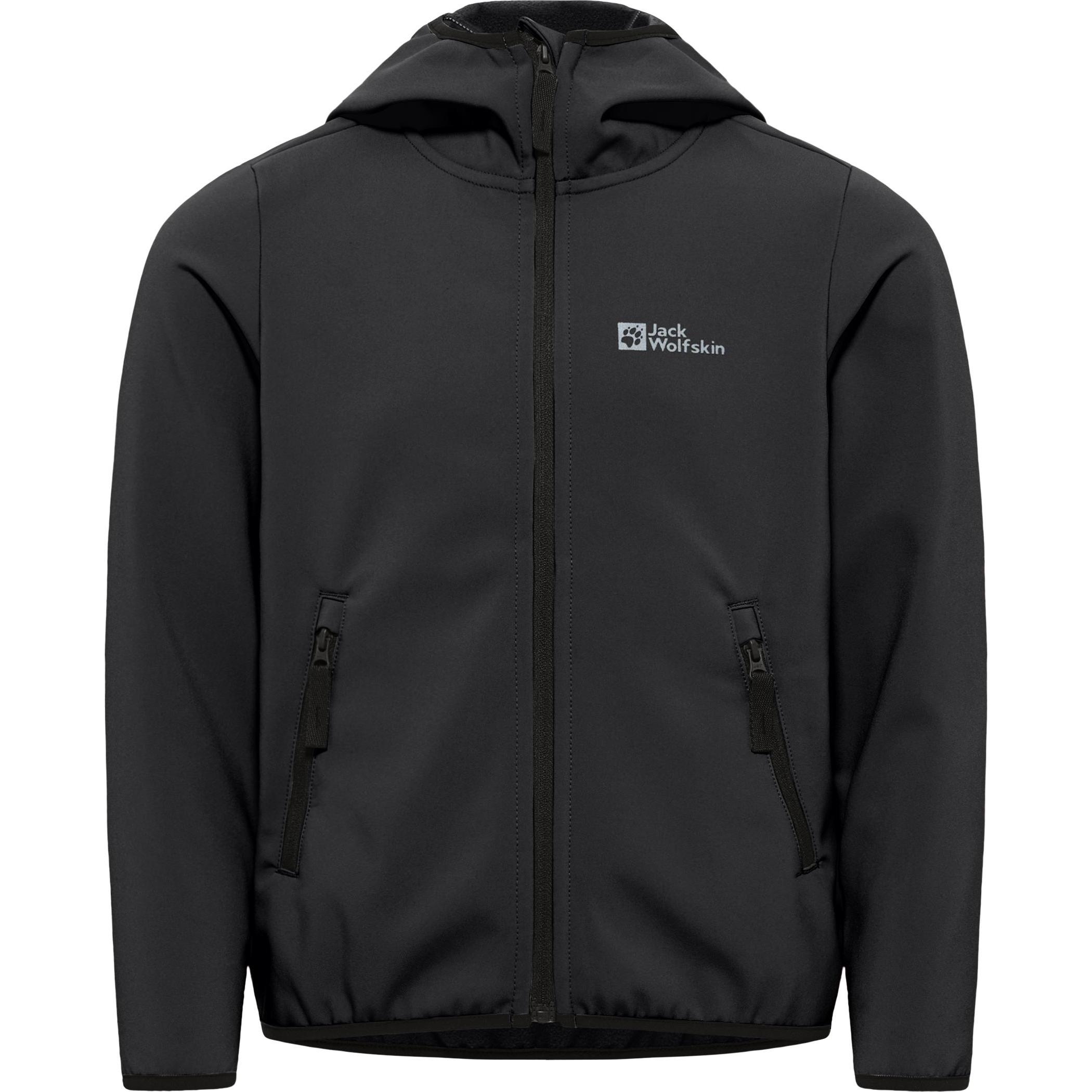 Jack Wolfskin, Unisex, Jacke, Kid's Fourwinds Jacket (140), Schwarz, 140