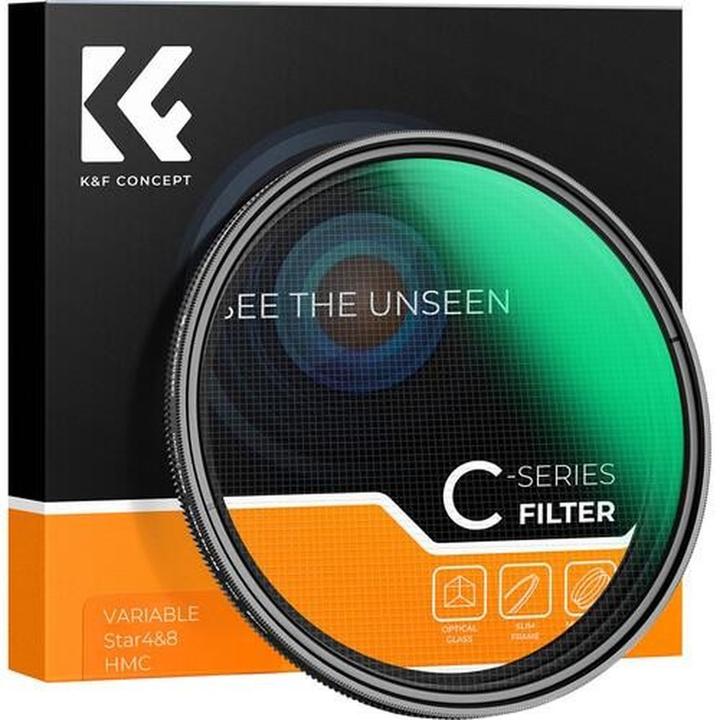 Produktbild K&F Concept 55MM Variable Star 4-8 Filter, 18 Layer Green Coated Optical Glass (55 mm)