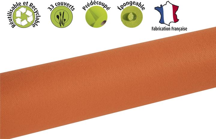 Actual product image Exacompta Tablecloth Rolls Spu nbond L120x10m Orang (120 x 120 cm)