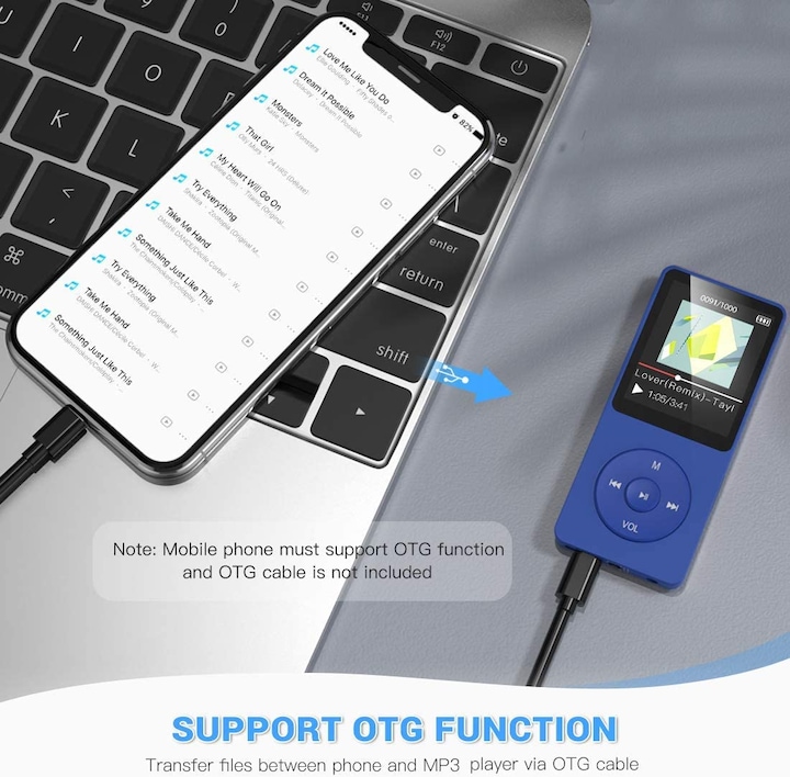 Produktbild Agptek A02 MP3-Player Dunkelblau