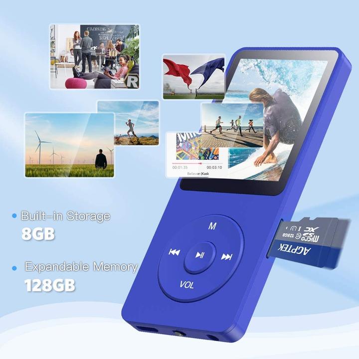 Produktbild Agptek A02 MP3-Player Dunkelblau
