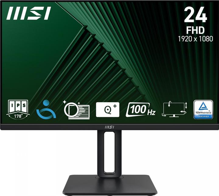 Image du produit MSI MON 23,8IPS H/DP/V 100HZ PIVOT MM PRO MP245PG 1MS 16:9 EPEAT PIVOT BK (1920 x 1080 pixels, 23.80")