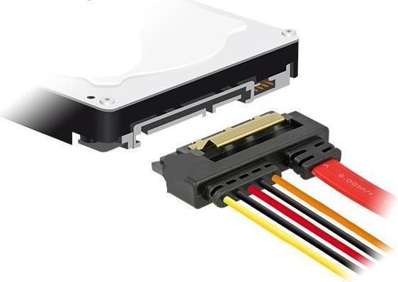 Image du produit Delock Câble SATA et alimentation 2pin, 20cm (20 cm, SATA III)