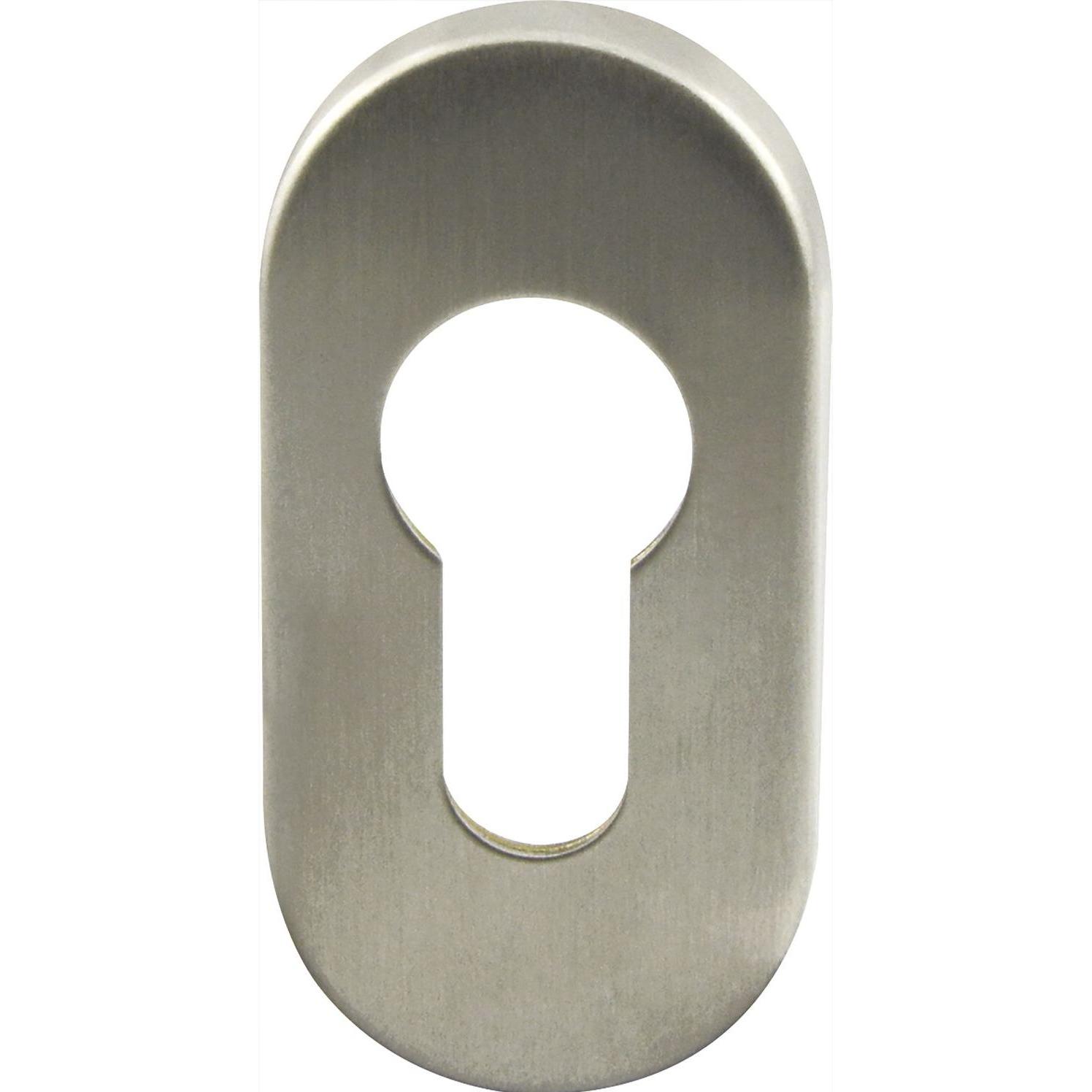 Marchesi, Türgriff + Fenstergriff, Zylinderrosette PZ 62x32x10mm Abdeckung DIN18273 Edelstahl matt (Türgarnitur)
