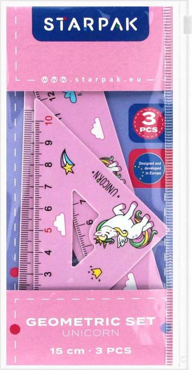 Actual product image Starpak Geometric unicorn set 3 pieces (15 cm)