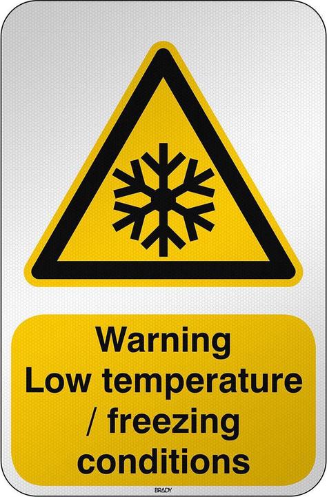Actual product image Brady ISO Safety Sign Warning Low