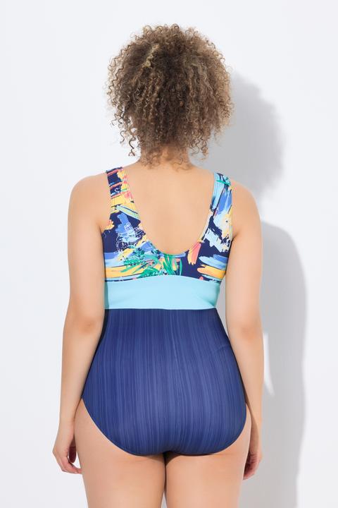 Image du produit Ulla Popken Maillot de bain avec bonnets souples, décolleté rond, matière recyclée (46)