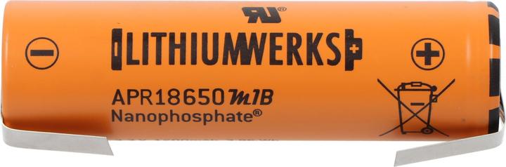 Image du produit A123 Systems A123 APR18650M-A1 1100mAh 3,2V - 3,3V LiFePo4 Akku mit Lötfahne U-Form (18650, 1100 mAh)