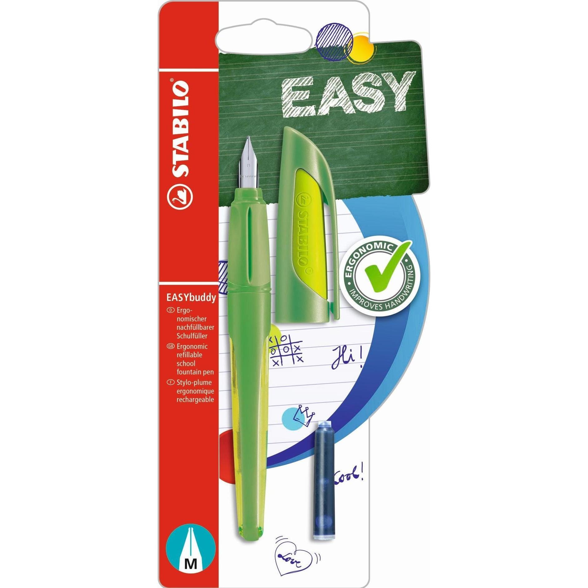 STABILO, Schreibstifte, EASYbuddy Schulfüller mit Standard-Feder (Grün, 1 x)