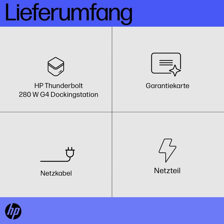 Nutritional values and ingredients HP Thunderbolt G4 Dock (Thunderbolt, 7 Ports)