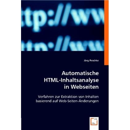 Automatische HTML-Inhaltsanalyse in Webseiten, Fachbücher