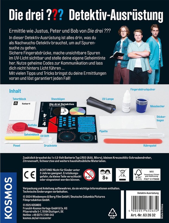 Produktbild Kosmos Die drei??? Detektiv-Ausrüstung