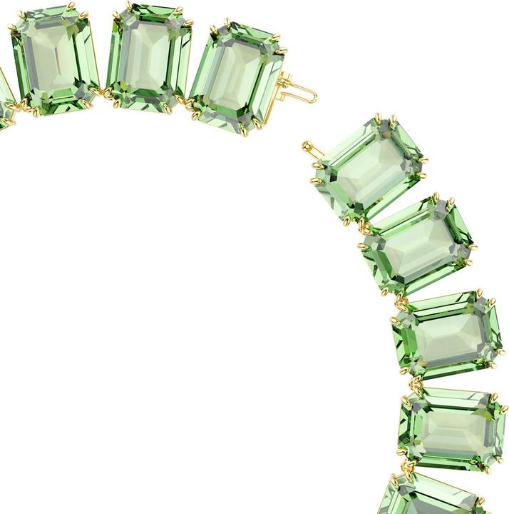 Produktbild Swarovski Millenia Tennis Halskette Übergrosse Kristalle Oktagon Schliff Grün Goldlegierungsschicht (Swarovski Metall)