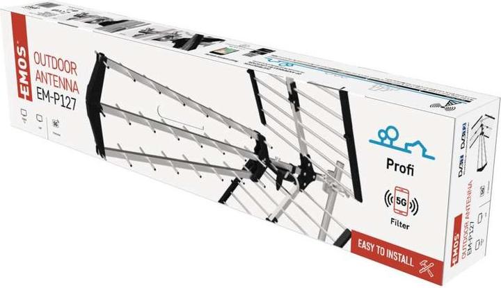 Produktbild Emos Aussenantenne PROFI EM-P127, DVB-T2, LTE/4G/5G Filter (Yagi-Antenne, 25 dB, LTE, DVB-T / -T2)