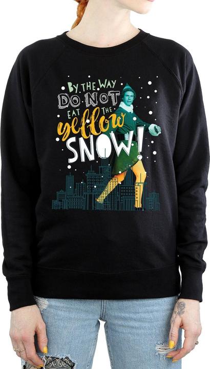 Actual product image Elf Womens/Ladies Yellow Snow Sweatshirt (XL)