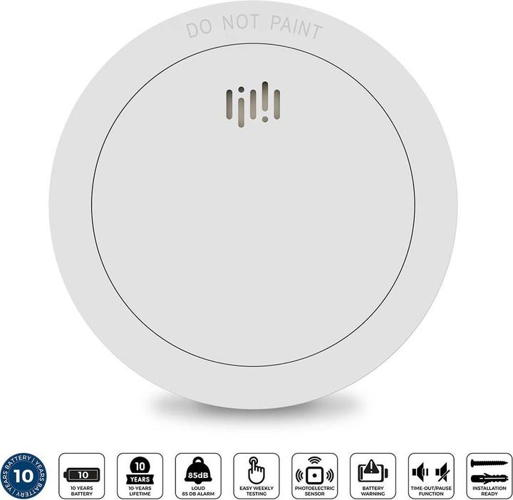 Produktbild Alecto Smoke detector with 10 years battery and sensor runtime White