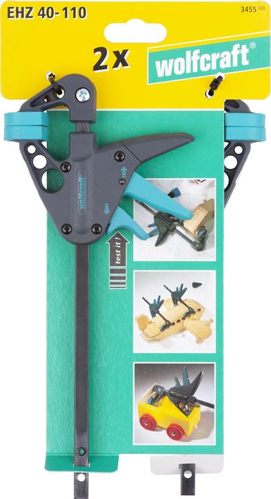 Productafbeelding wolfcraft wolfcraft 2 EHZ - Mini-Einhandzwingen 40/110mm (110 mm)