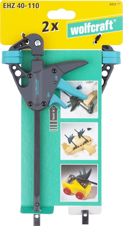 Immagine prodotto wolfcraft 2 Mini-Einhandzwingen EHZ (110 mm)