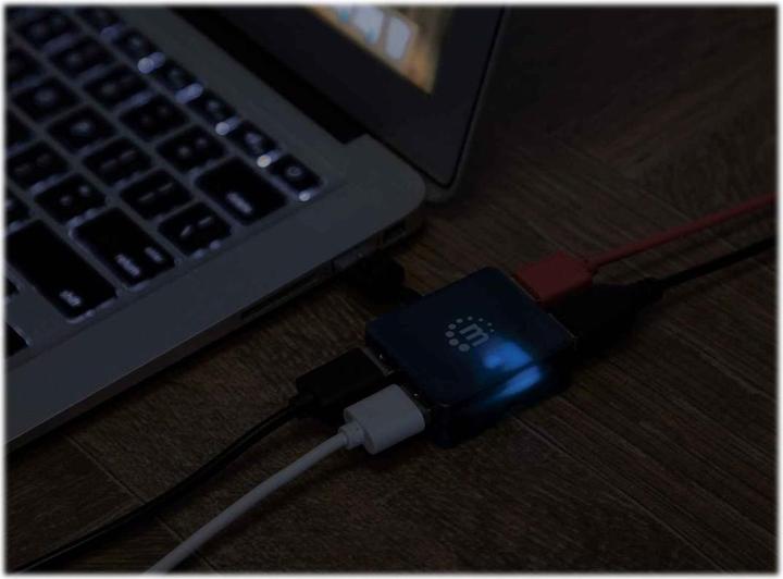 Produktbild Manhattan 4 Port USB 2.0-Hub (USB-A, 4 Ports)
