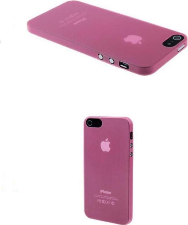 Actual product image König Design Protective Case Ultra Thin 0.3mm TPU Apple iPhone 5 & 5s Pink Transparent (Apple iPhone 5)