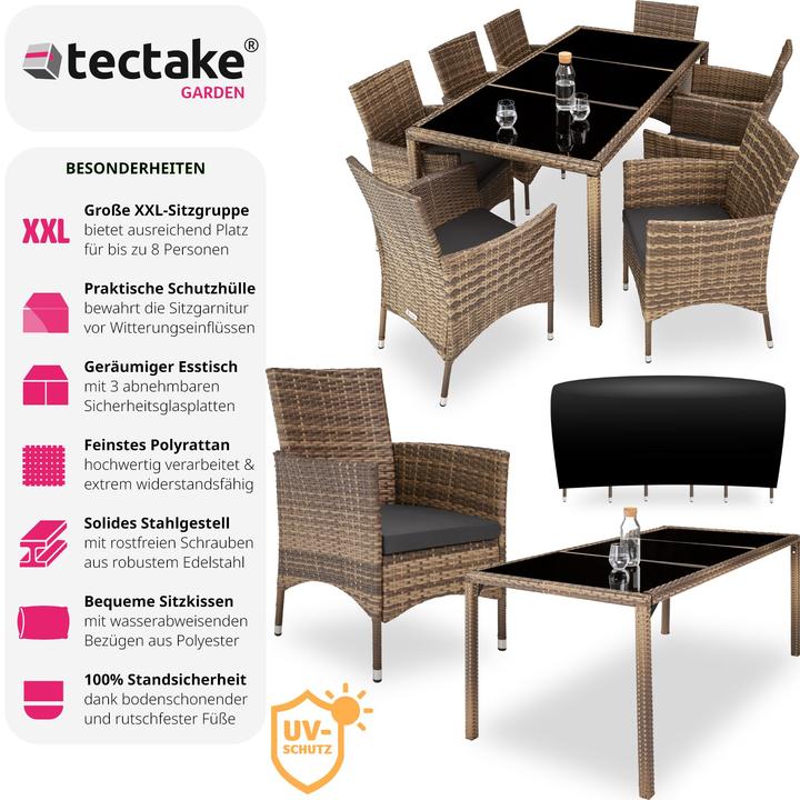 Produktbild tectake Rattan Sitzgruppe Valencia