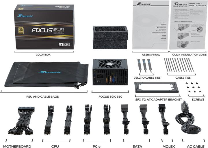 Produktbild Seasonic DUPLIKAT FOCUS SGX-650, 80+ Gold (650 W)