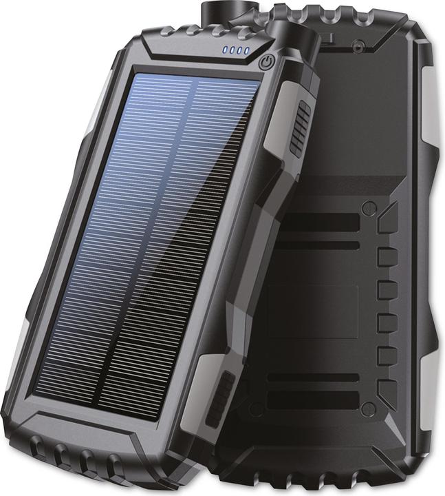 Actual product image Denver Powerbank Solar PSO-20009 20000mAh + Flashlight (20000 mAh, 10 W, 74 Wh)