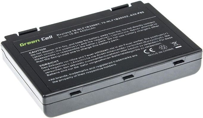 Produktbild GreenCell AS01 - Akku - ASUS - K40 K50 K50AB K50C K51 K51AC K60 K70 X70 X5DC (6 Zellen, 4400 mAh)